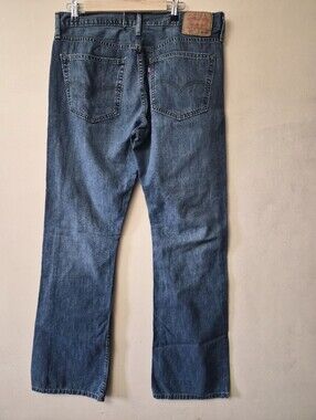Levis 527 Mens Blue Light Distress Jeans Size W36 L34